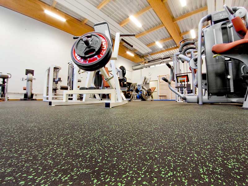 Gym flooring for fitness areas, gyms, weight rooms & sporting venues.