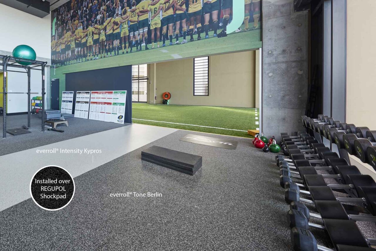 Rugby Australia Building everroll® and REGUPOL Flooring Products in